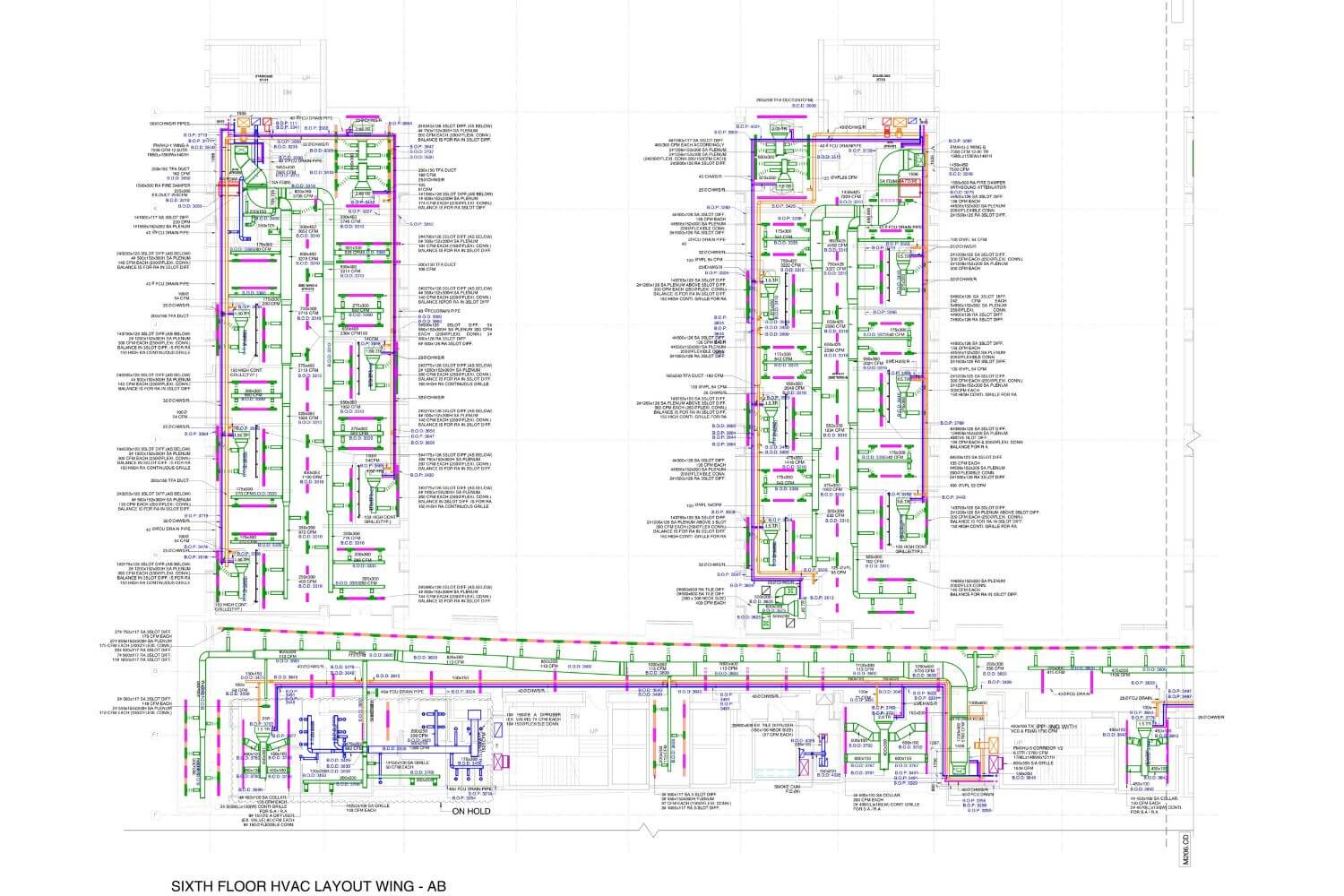 AC Duct AutoCAD Drawing Services