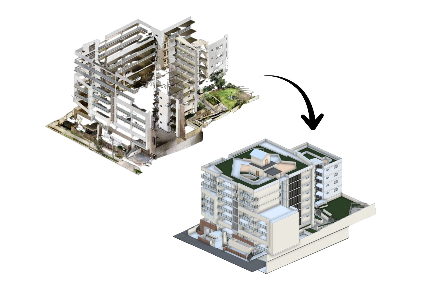 Point Cloud to BIM Modeling Conversion Services