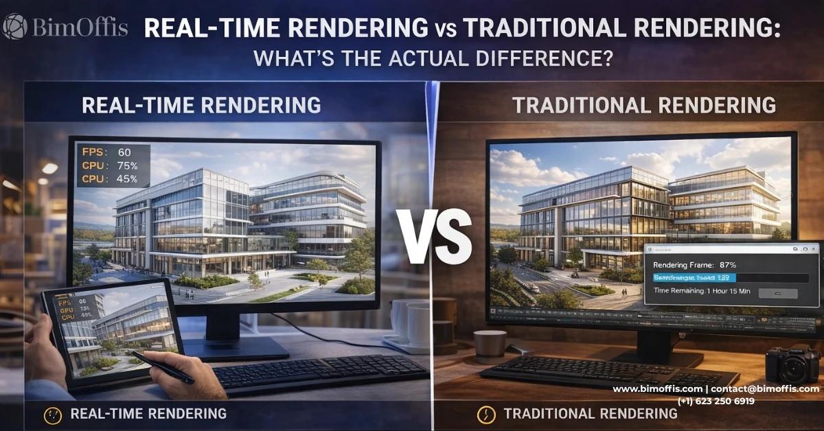 Real-time rendering vs traditional rendering